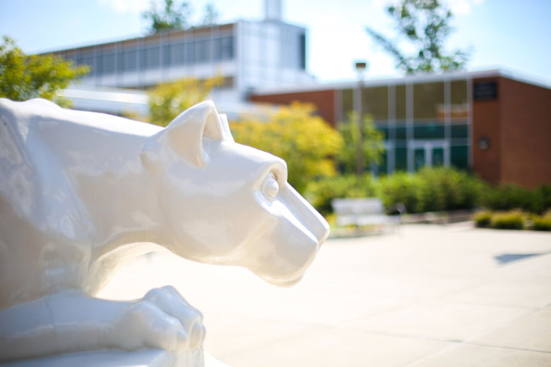 picture of Nittany Lion shrine on DuBois campus