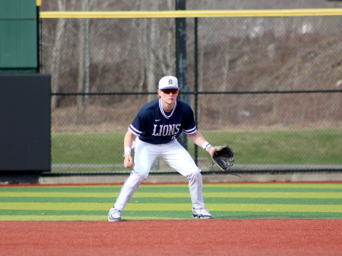 Penn State DuBois sophomore infielder Alex Gavlock is set ready to react to a batted ball during a recent home game at Showers Field in DuBois.