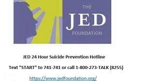 JED 24 Hour Suicide Prevention Hotline