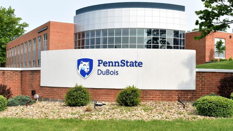 Entrance marker on the campus of Penn State DuBois.
