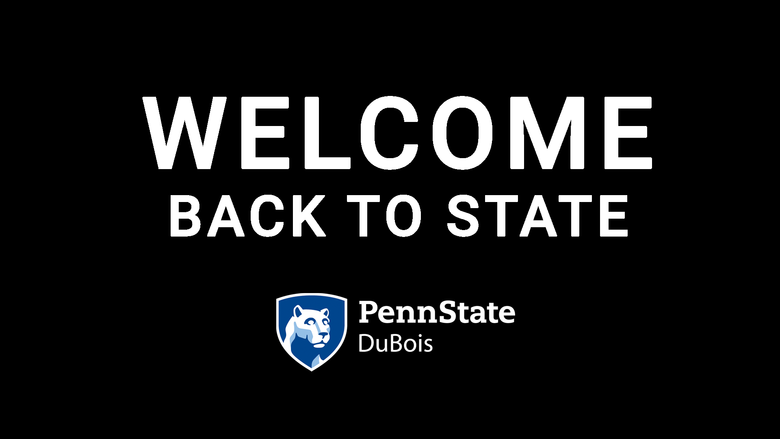 welcome back to state penn state dubois logo