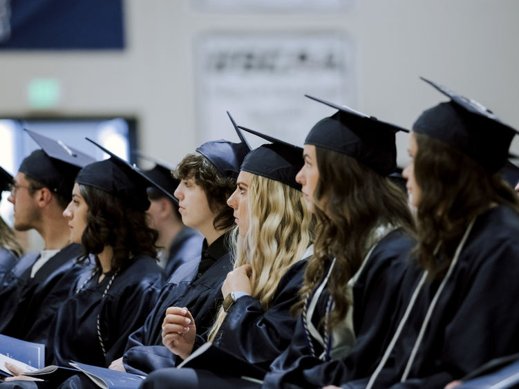 Graduates listen to heartfelt advice from speakers during the commencement ceremony at Penn State DuBois