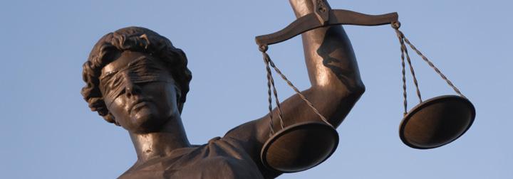 Bronze law statue