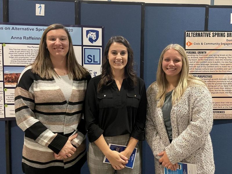 Penn State DuBois students Brook Grove, Anna Raffeinner and Brianna Shaw presented at the Student Engagement Expo which was held on Nov. 9 at University Park.