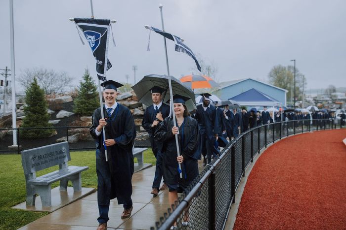 PSU DuBois student processional at commencement