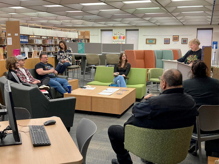 Students, faculty and staff at Penn State DuBois attended the “Black Authors Matters” presentation in February. Shown, Jacquelyn Atkins, assistant teaching professor in English, leads the opening discussion for the event.