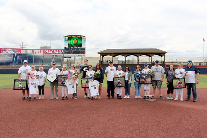 The Penn State DuBois softball players recognized on senior day at Heindl Field