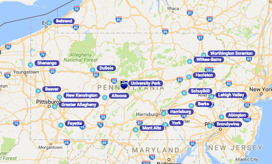 Penn State campus locations