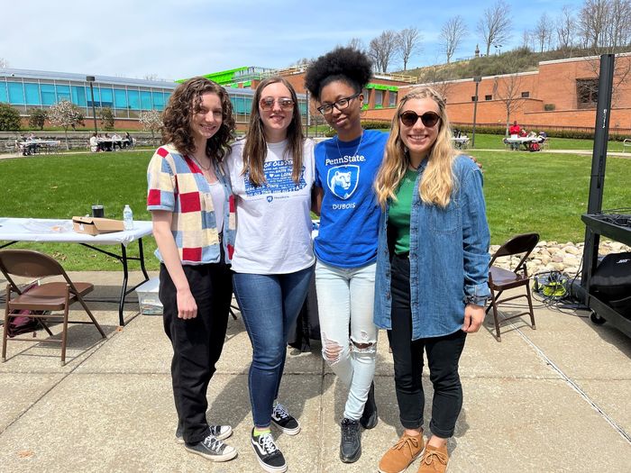 Four young women who make up the sustainability committee