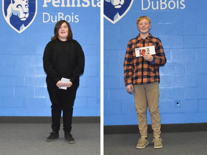 Individual winners pictured left: Eugene Kurten of DuBois; Pictured right: Kai Caskey of St. Marys