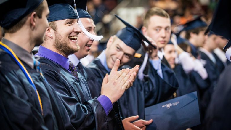 Students savor the memories at Behrend's Spring Commencement.