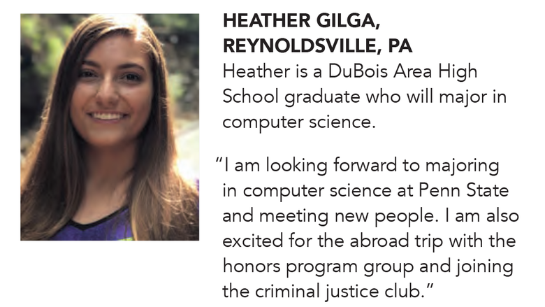 Honors Scholar Cohort 2019 Heather Gilga