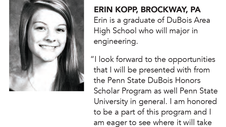 Honors Scholar Cohort 2019 Erin Kopp