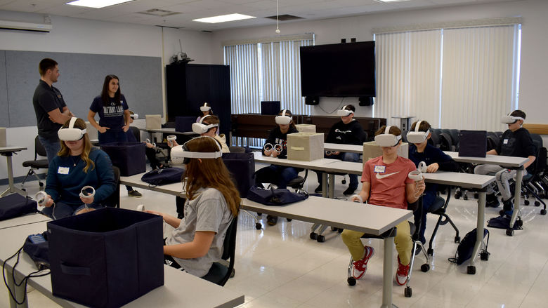 Students experience virtual reality firsthand during STEAM Day activities