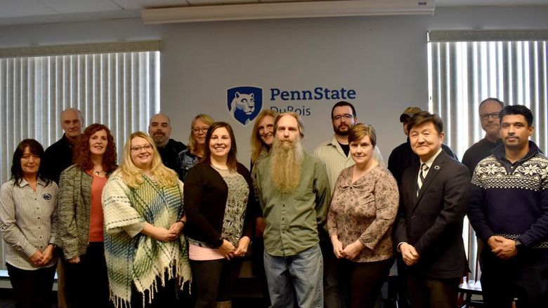 Members of the faculty and staff at Penn State DuBois who were recognized for their length of service to the campus at a special luncheon