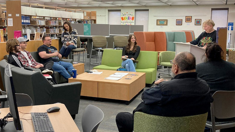 Students, faculty and staff at Penn State DuBois attended the “Black Authors Matters” presentation in February. Shown, Jacquelyn Atkins, assistant teaching professor in English, leads the opening discussion for the event.