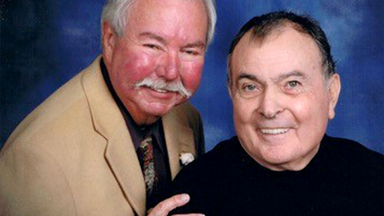 A 2011 portrait of Ted M. Mckinney, left, and Frank A. Palmerino, right.