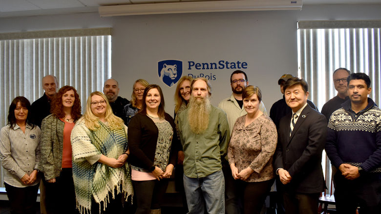 Members of the faculty and staff at Penn State DuBois who were recognized for their length of service to the campus at a special luncheon