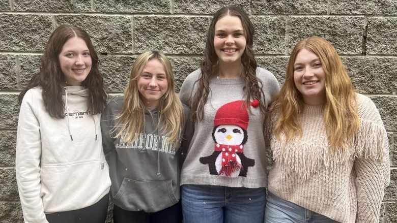 Penn State DuBois students Abigail Morgo, Madee Finalle, Rachel Allegretto and Ella Wilson, who will represent the campus at THON 2024.