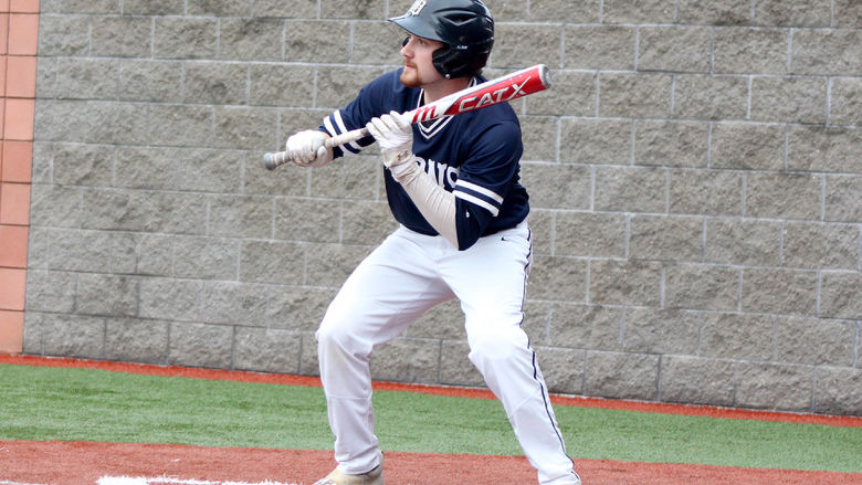 -	Penn State DuBois senior Brandon Sicheri squares to bunt during a recent home game at Showers Field in DuBois.