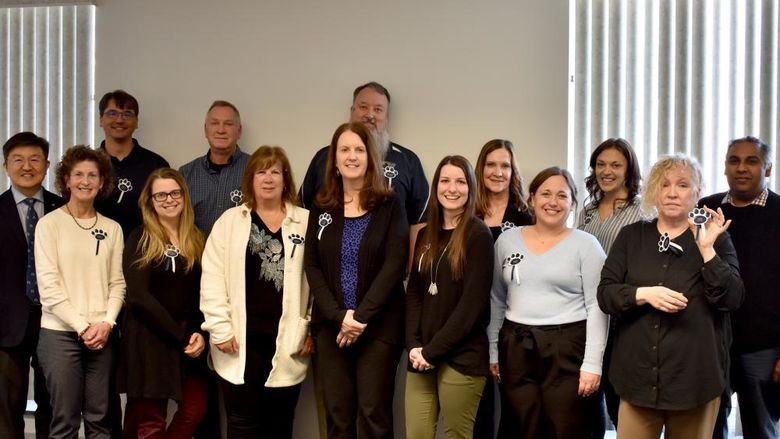 Members of the faculty and staff at Penn State DuBois who were recognized for their length of service to the campus at a special luncheon.