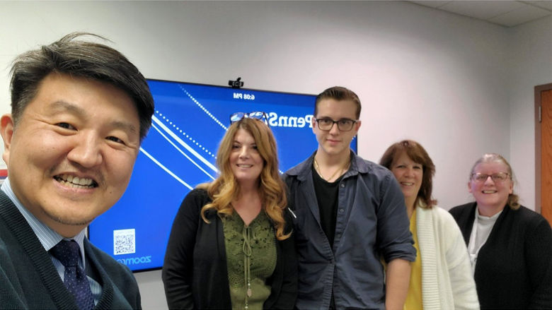 Members of the DuBois Toastmasters Club gather for a photo during the first organized meeting the club had in April 2023.