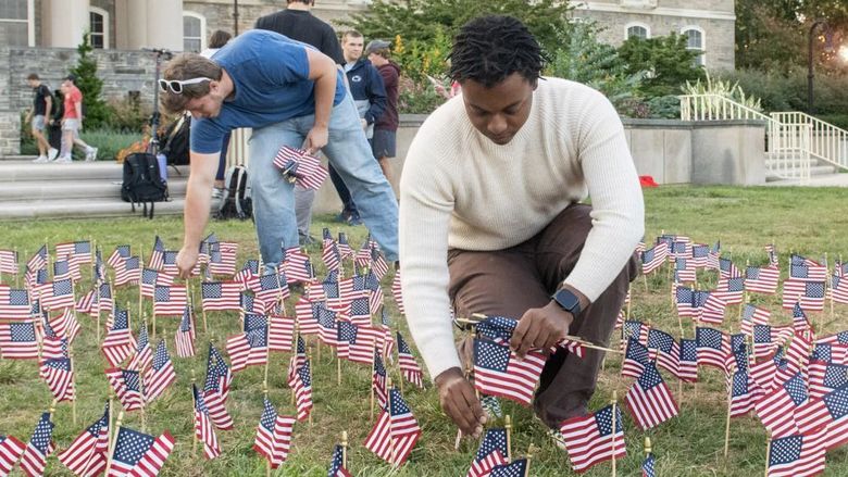 students create 9 11 memorial old main