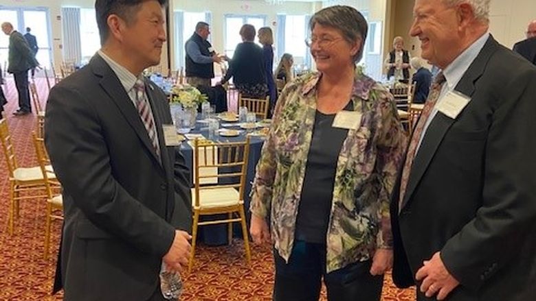 Chancellor Ryoo, Debbie and David Ross