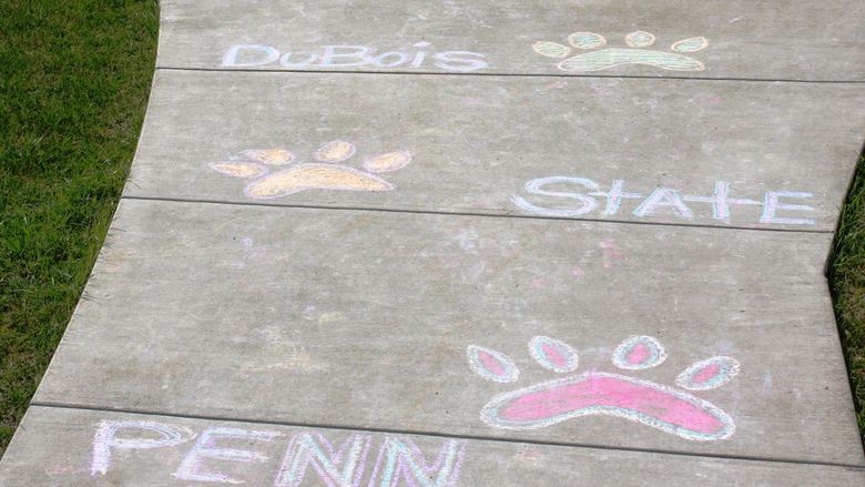 Side walk chalk welcome 