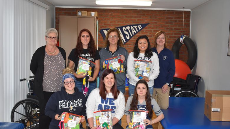 Students in the OTA program at Penn State DuBois have donated “busy bags” for use at area shelters 
