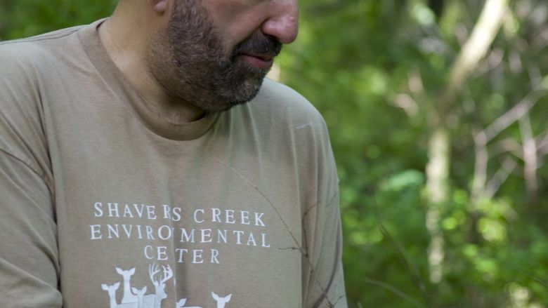 Associate Professor of Biology and Forestry Robert Loeb conducting fieldwork. 