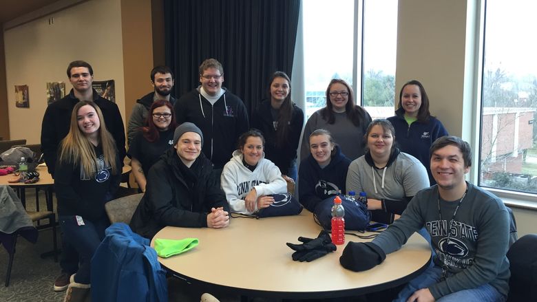 Penn State DuBois students who participated in the year's MLK Day of Service 
