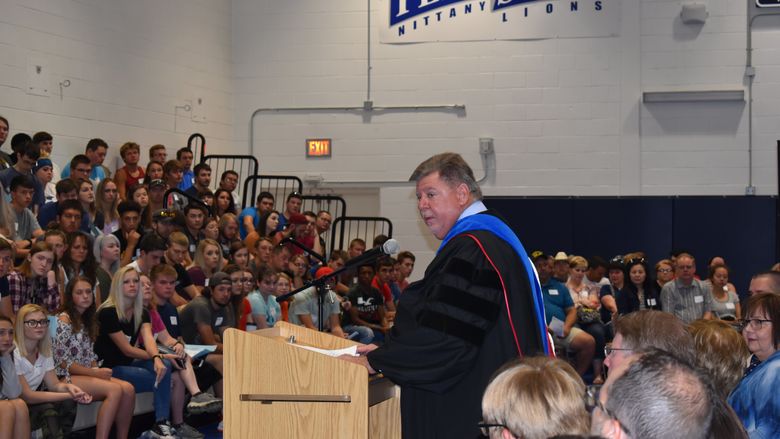 Chancellor M. Scott McBride welcomed new students and their families.