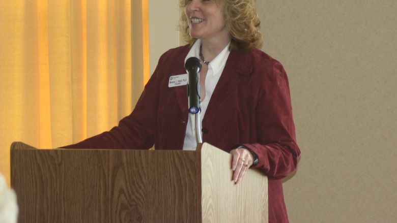 Chancellor Melanie Hatch thanked donors for their support. 