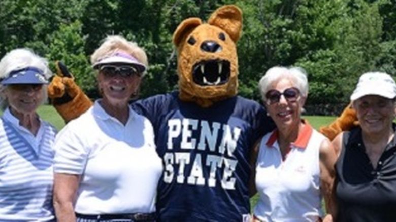 Three images of Penn State Alumni Graduates, Golfers and Student