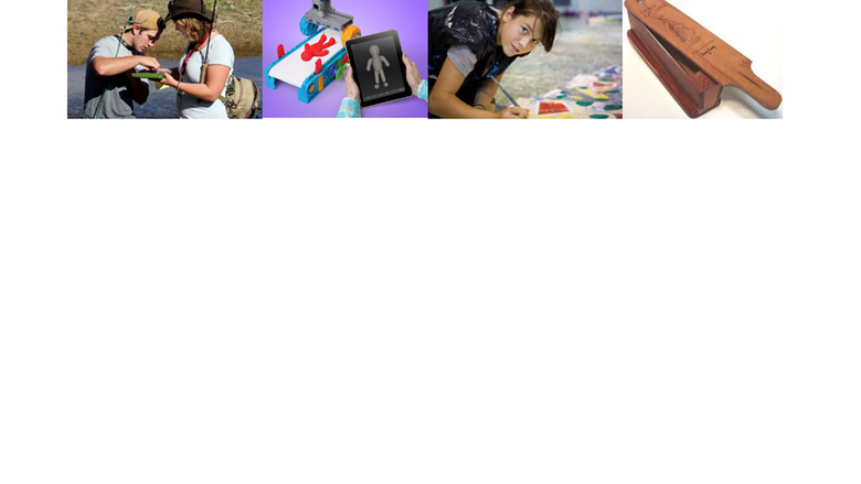 Four pictures side-by-side of young AST students