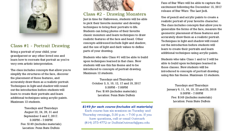 Aspiring Art Series Brochure Page 2
