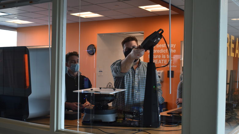 A 3D scanner in the Penn State DuBois Idea Lab.