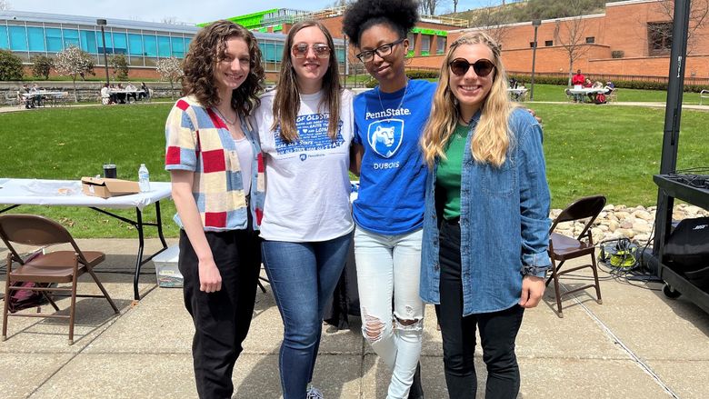 Four young women who make up the sustainability committee