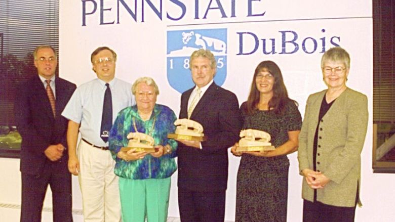 Lifetime Achievement, Jacqueline L. Schoch '51 '60 '65, Outstanding Alumni, Robert M. Hallstrom '77, Outstanding Young Alumni, Teresa Amitrone '00.