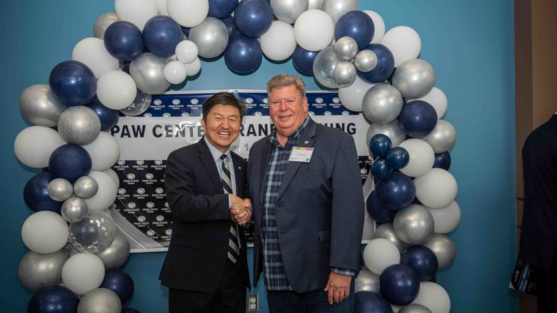 Chancellor Jungwoo Ryoo and former Chancellor Scott McBride
