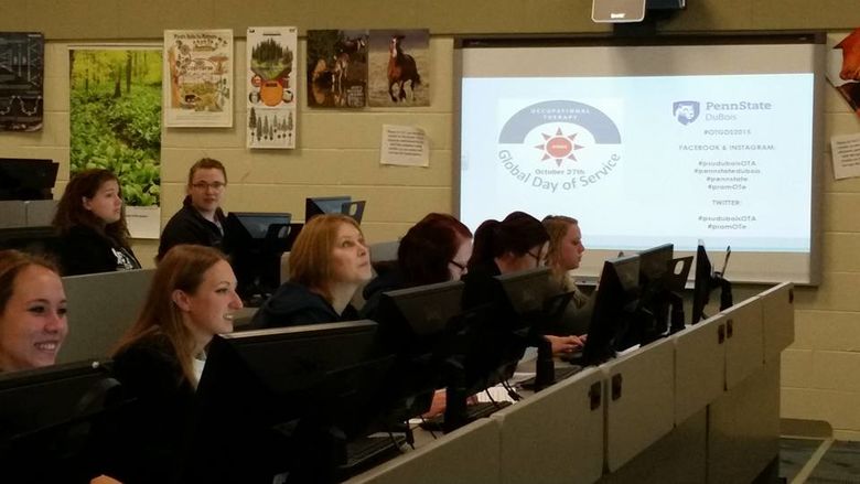 In OT 109, as part of service and advocacy, students participate in the OT Global Day of Service.  This involves sharing the value of OT through social media as well as completing a service activity.