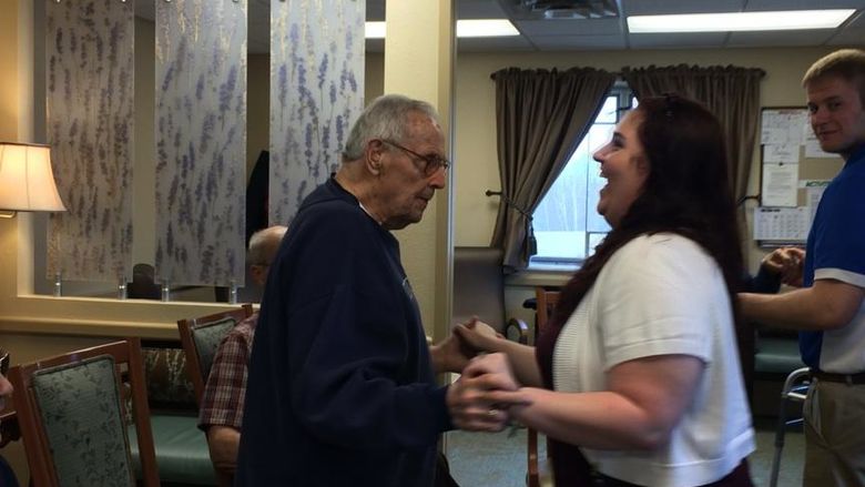 Sophomore OTA students complete a level I psychosocial fieldwork experience at the Christ the King Manor Memory Support Unit.  The basis of the fieldwork is using a multisensory program to engage the clients.