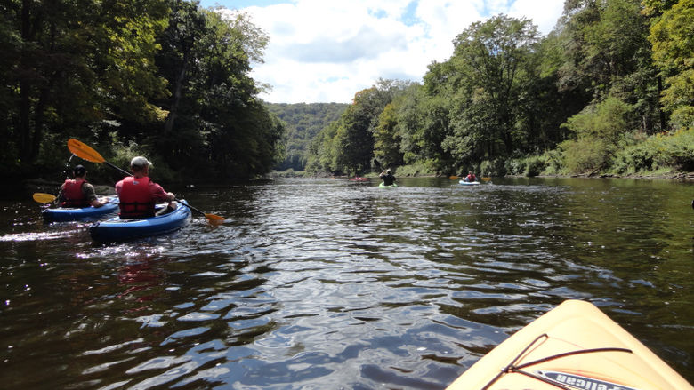 Penn State DuBois wildlife students kayaking