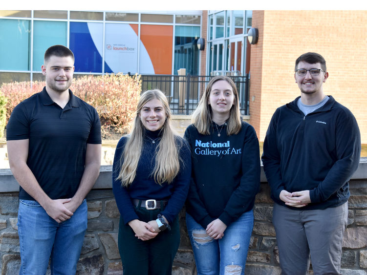 Penn State DuBois Honors Scholars seniors Dylan Treaster, Larissa James-LaBranch, Taylor Charles and Lukas Salvo