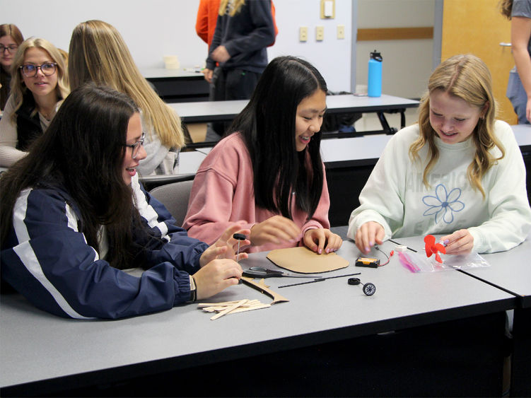 Students begin planning and assembling their electric vehicle during Discover Engineering Day at Penn State DuBois.