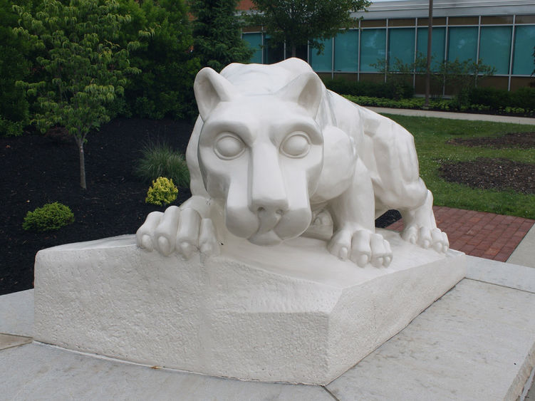 Nittany Lion shrine on the campus of Penn State DuBois