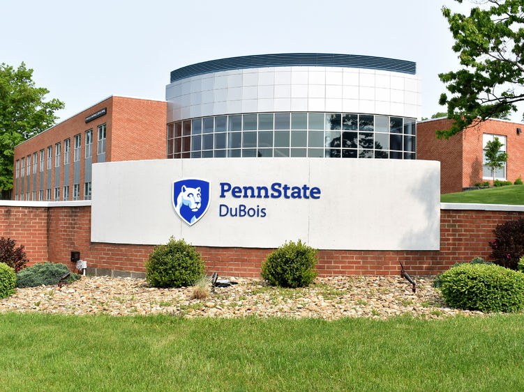 Entrance marker on the campus of Penn State DuBois.