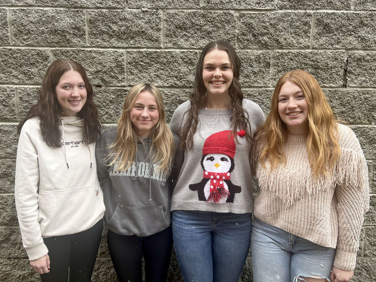 Penn State DuBois students Abigail Morgo, Madee Finalle, Rachel Allegretto and Ella Wilson, who will represent the campus at THON 2024.