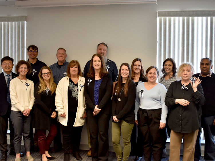 Members of the faculty and staff at Penn State DuBois who were recognized for their length of service to the campus at a special luncheon.